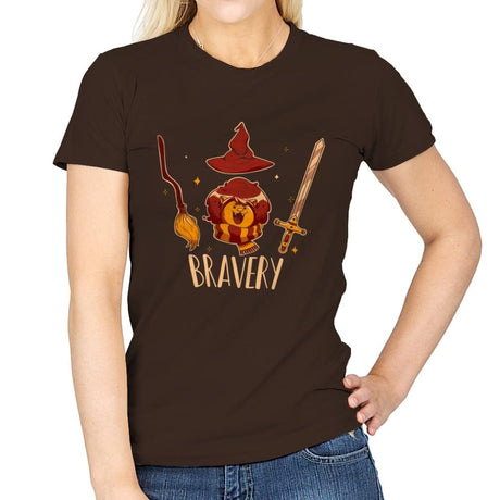 Bravery - Womens T-Shirts RIPT Apparel Small / Dark Chocolate