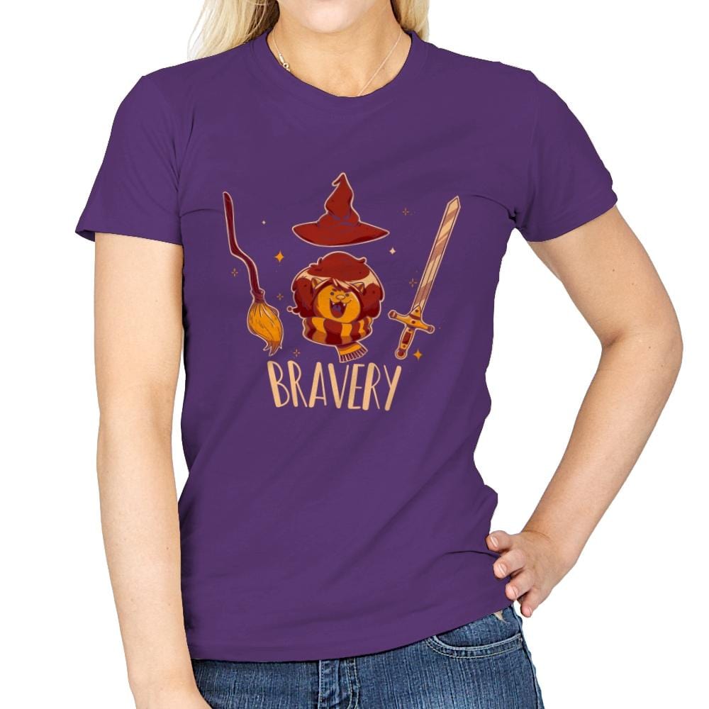 Bravery - Womens T-Shirts RIPT Apparel Small / Purple