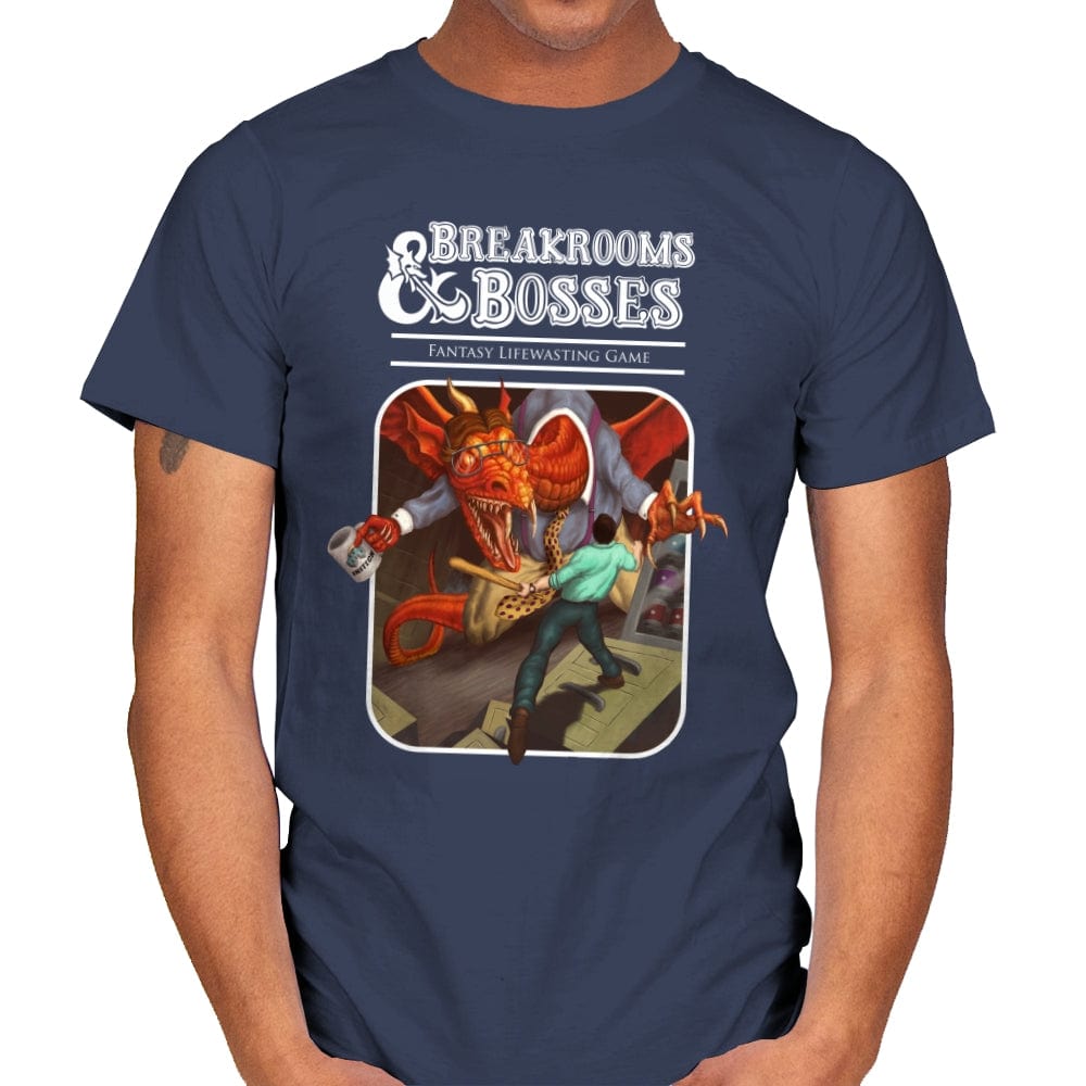 Breakrooms & Bosses - Mens T-Shirts RIPT Apparel Small / Navy