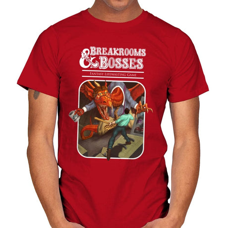Breakrooms & Bosses - Mens T-Shirts RIPT Apparel Small / Red