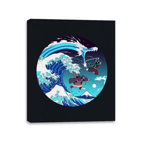 Breath of the Great Wave - Canvas Wraps Canvas Wraps RIPT Apparel 11x14 / Black