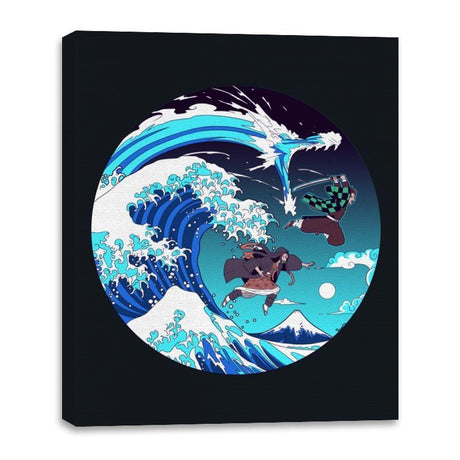 Breath of the Great Wave - Canvas Wraps Canvas Wraps RIPT Apparel 16x20 / Black