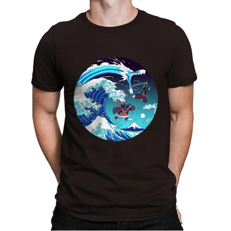 Breath of the Great Wave - Mens Premium T-Shirts RIPT Apparel Small / Dark Chocolate