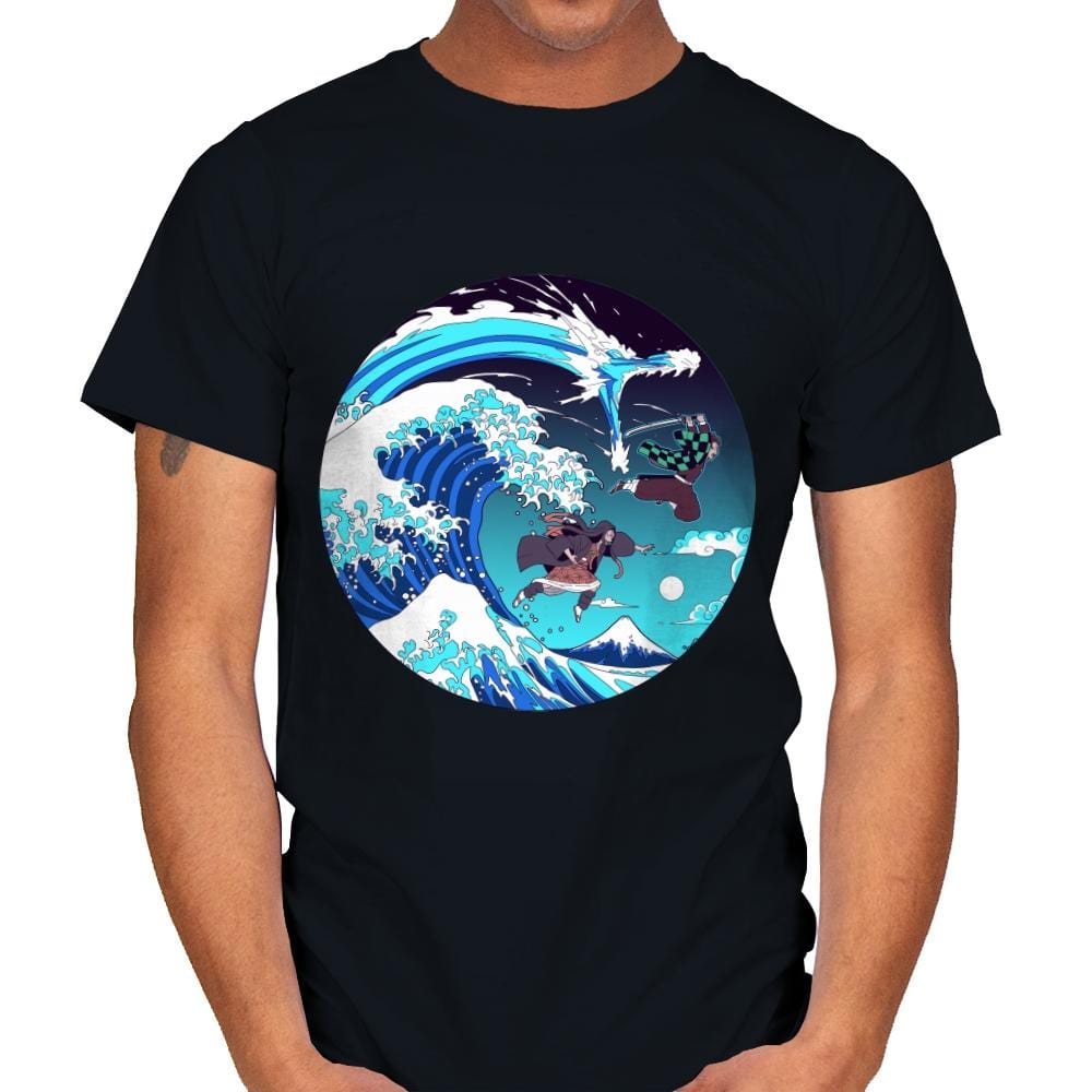 Breath of the Great Wave - Mens T-Shirts RIPT Apparel Small / Black