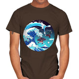 Breath of the Great Wave - Mens T-Shirts RIPT Apparel Small / Dark Chocolate