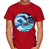 Breath of the Great Wave - Mens T-Shirts RIPT Apparel Small / Red