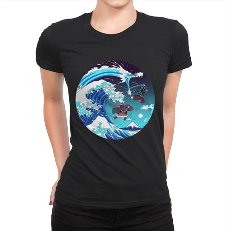 Breath of the Great Wave - Womens Premium T-Shirts RIPT Apparel Small / Black