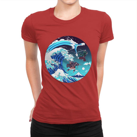 Breath of the Great Wave - Womens Premium T-Shirts RIPT Apparel Small / Red