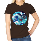 Breath of the Great Wave - Womens T-Shirts RIPT Apparel Small / Dark Chocolate