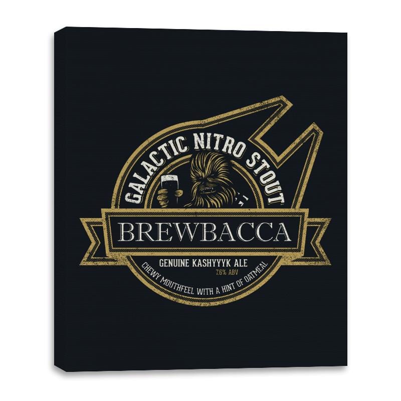 Brewbacca's Galactic Nitro Stout - Canvas Wraps Canvas Wraps RIPT Apparel 16x20 / Black