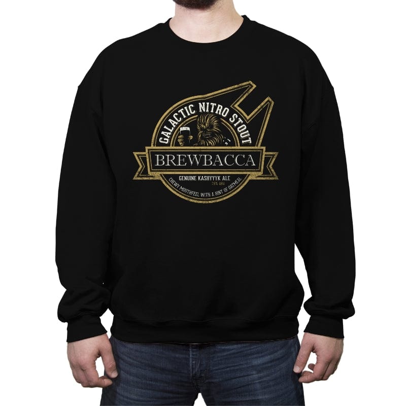 Brewbacca's Galactic Nitro Stout - Crew Neck Sweatshirt Crew Neck Sweatshirt RIPT Apparel Small / Black
