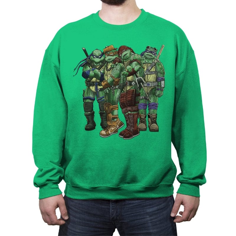 Bring it Shredder! - Crew Neck Sweatshirt Crew Neck Sweatshirt RIPT Apparel Small / Irish Green
