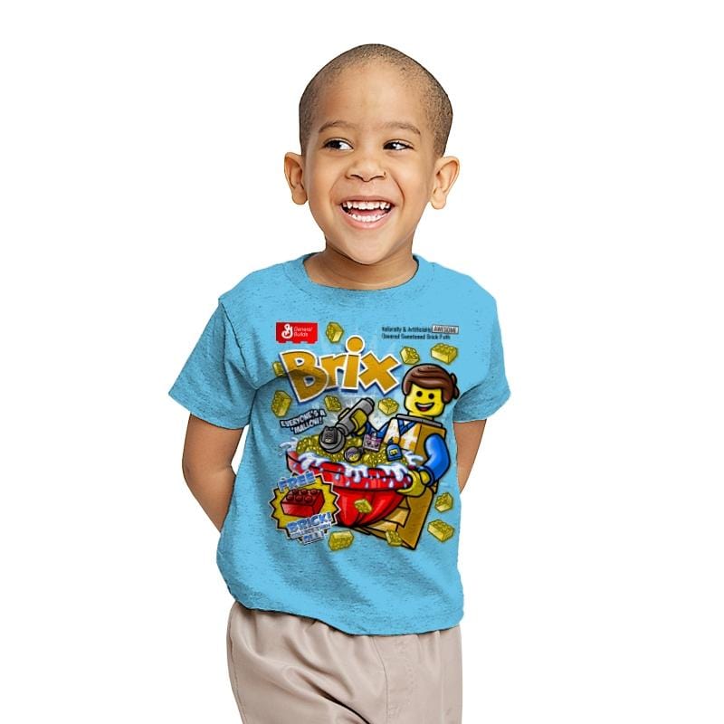 Brix Cereal - Youth T-Shirts RIPT Apparel X-small / Light blue