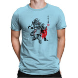 Brotherhood Sumi-E - Sumi Ink Wars - Mens Premium T-Shirts RIPT Apparel Small / Light Blue