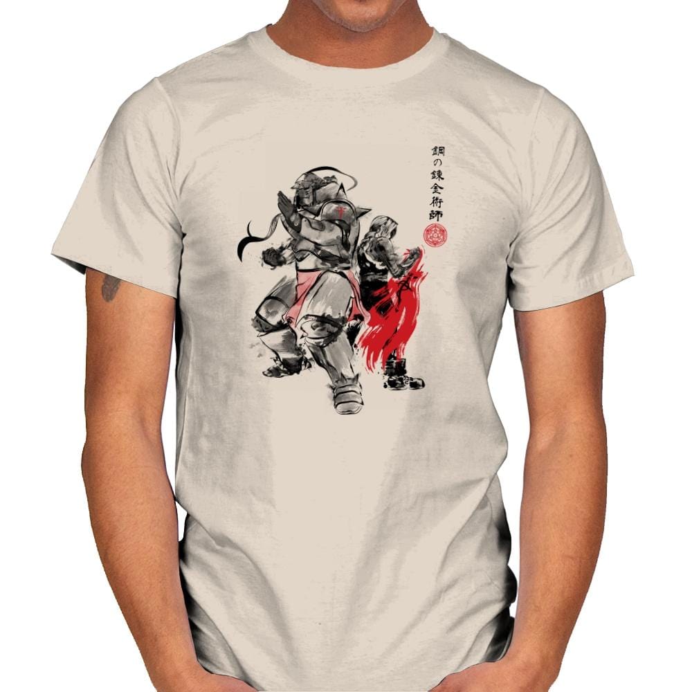 Brotherhood Sumi-E - Sumi Ink Wars - Mens T-Shirts RIPT Apparel Small / Natural