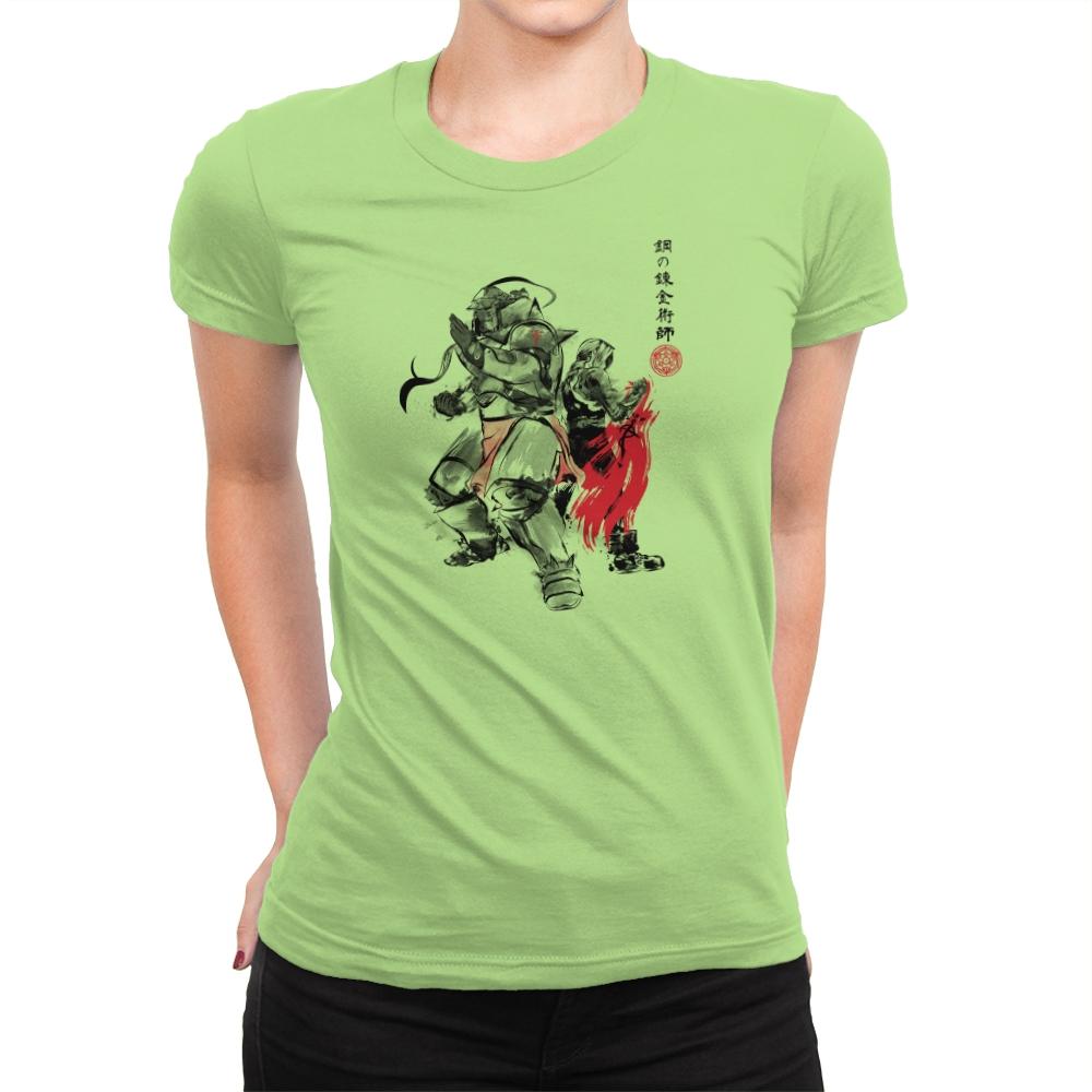 Brotherhood Sumi-E - Sumi Ink Wars - Womens Premium T-Shirts RIPT Apparel Small / Mint