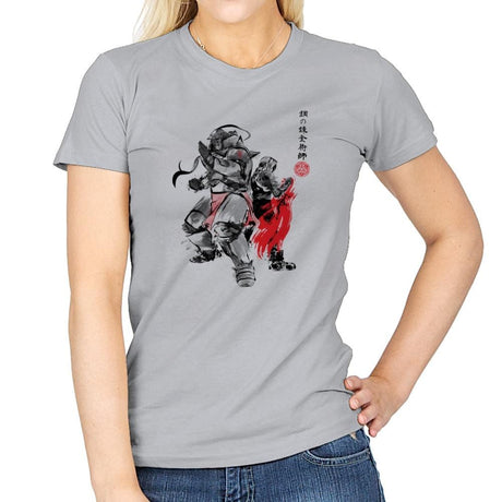 Brotherhood Sumi-E - Sumi Ink Wars - Womens T-Shirts RIPT Apparel Small / Sport Grey