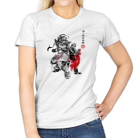 Brotherhood Sumi-E - Sumi Ink Wars - Womens T-Shirts RIPT Apparel Small / White