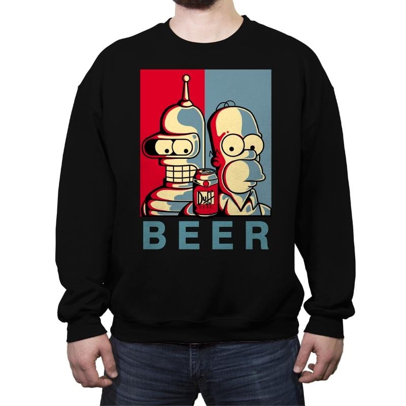 Brothers Beer - Crew Neck Sweatshirt Crew Neck Sweatshirt RIPT Apparel Small / Black