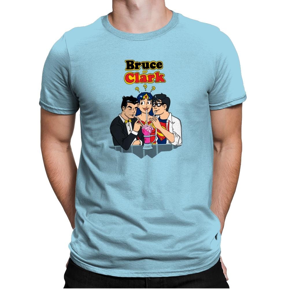 Bruce or Clark Exclusive - Mens Premium T-Shirts RIPT Apparel Small / Light Blue