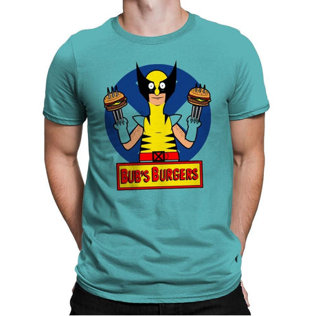 Bub's Burgers - Mens Premium T-Shirts RIPT Apparel Small / Tahiti Blue