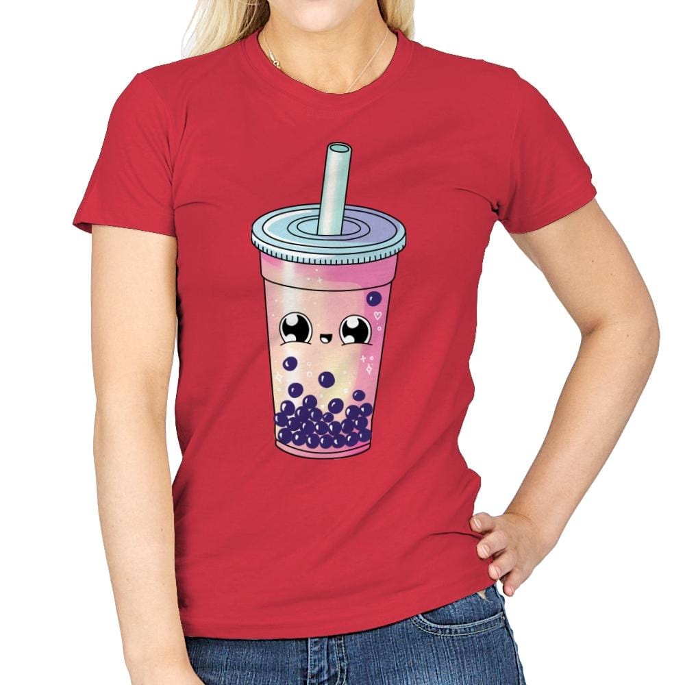 Bubble Tea - Womens T-Shirts RIPT Apparel Small / Red