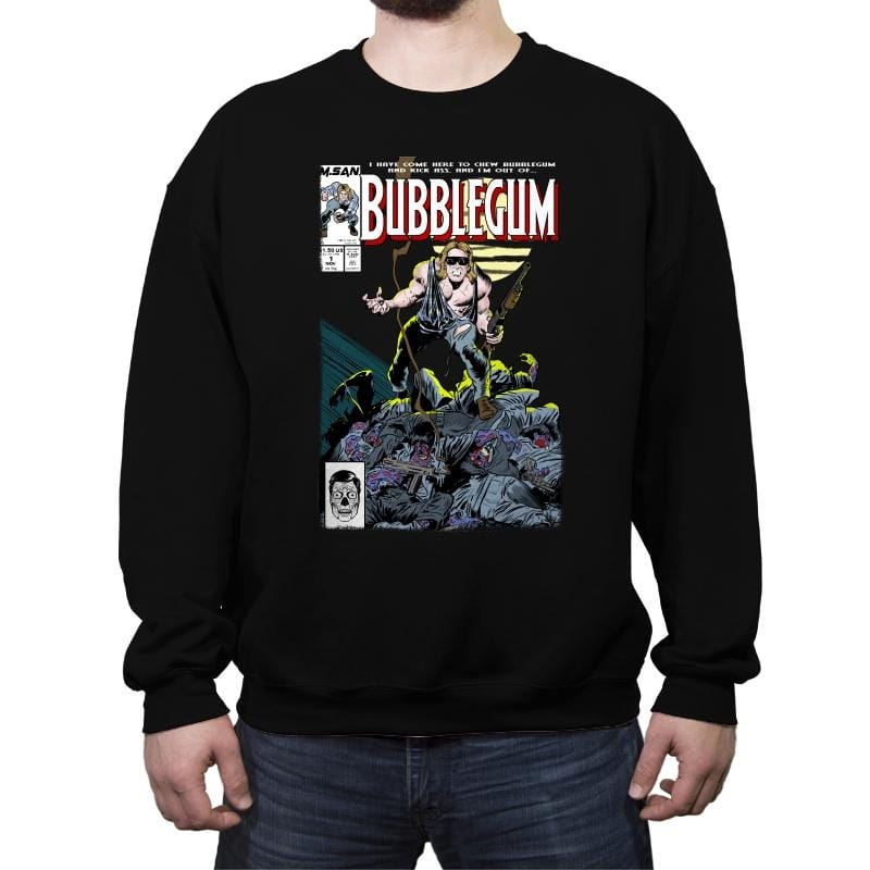 Bubblegum - Crew Neck Sweatshirt Crew Neck Sweatshirt RIPT Apparel Small / Black
