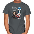 Bucky and Cap - Mens T-Shirts RIPT Apparel Small / Charcoal