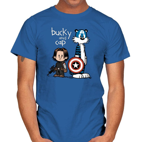 Bucky and Cap - Mens T-Shirts RIPT Apparel Small / Royal