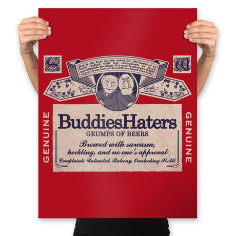 Buddies Haters - Prints Posters RIPT Apparel 18x24 / Red
