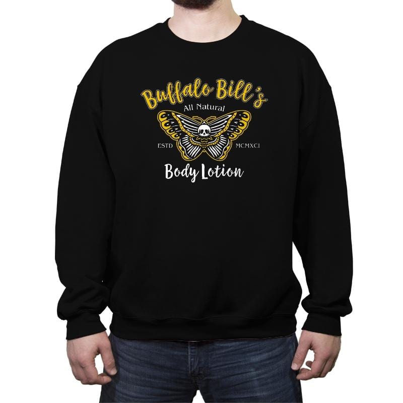 Buffalo Bill's Body Lotion - Crew Neck Sweatshirt Crew Neck Sweatshirt RIPT Apparel Small / Black