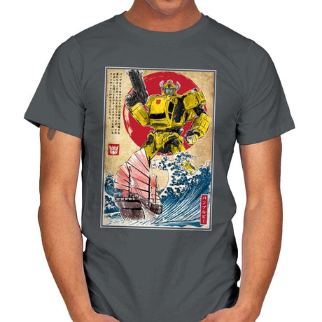 Bumblebee in Japan - Mens T-Shirts RIPT Apparel Small / Charcoal