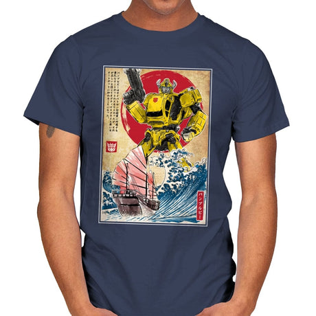 Bumblebee in Japan - Mens T-Shirts RIPT Apparel Small / Navy