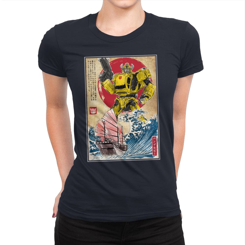 Bumblebee in Japan - Womens Premium T-Shirts RIPT Apparel Small / Midnight Navy