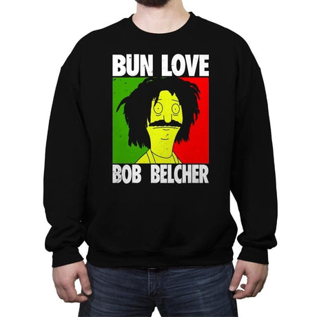 Bun Love - Crew Neck Sweatshirt Crew Neck Sweatshirt RIPT Apparel Small / Black