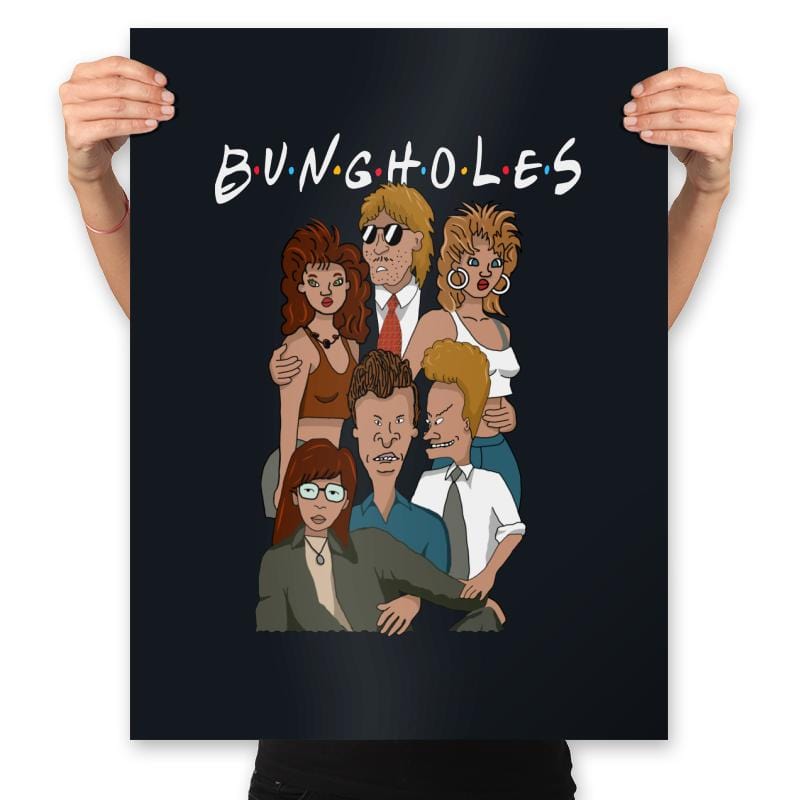 Bungholes - Prints Posters RIPT Apparel 18x24 / Black