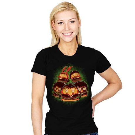 Burger Family - Womens T-Shirts RIPT Apparel