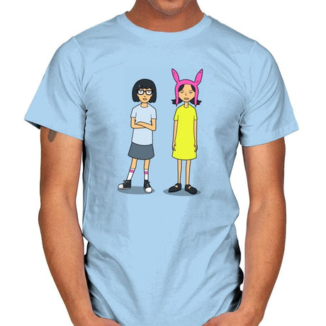 Burger Sisters Exclusive - Mens T-Shirts RIPT Apparel Small / Light Blue