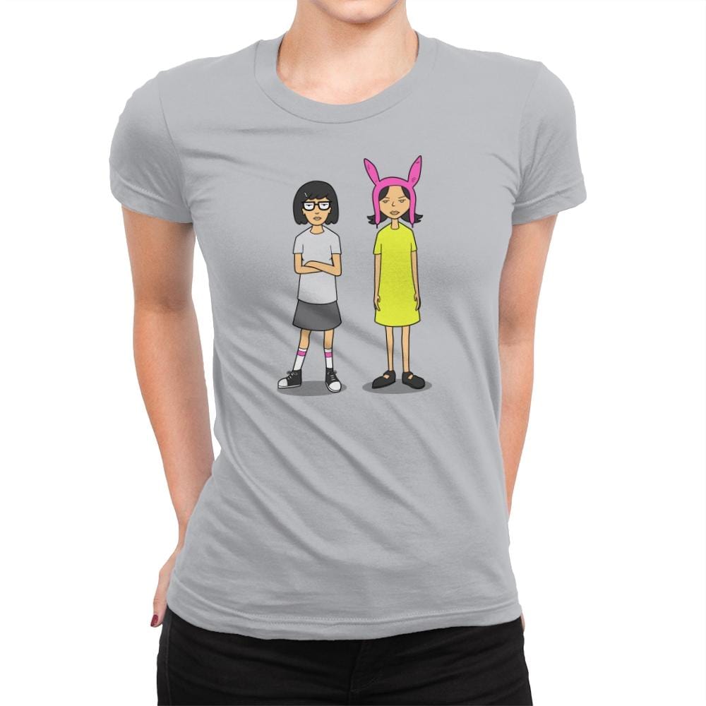 Burger Sisters Exclusive - Womens Premium T-Shirts RIPT Apparel Small / Silver