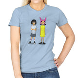 Burger Sisters Exclusive - Womens T-Shirts RIPT Apparel Small / Light Blue