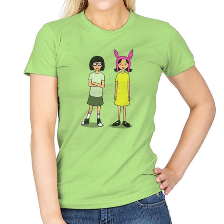 Burger Sisters Exclusive - Womens T-Shirts RIPT Apparel Small / Mint Green