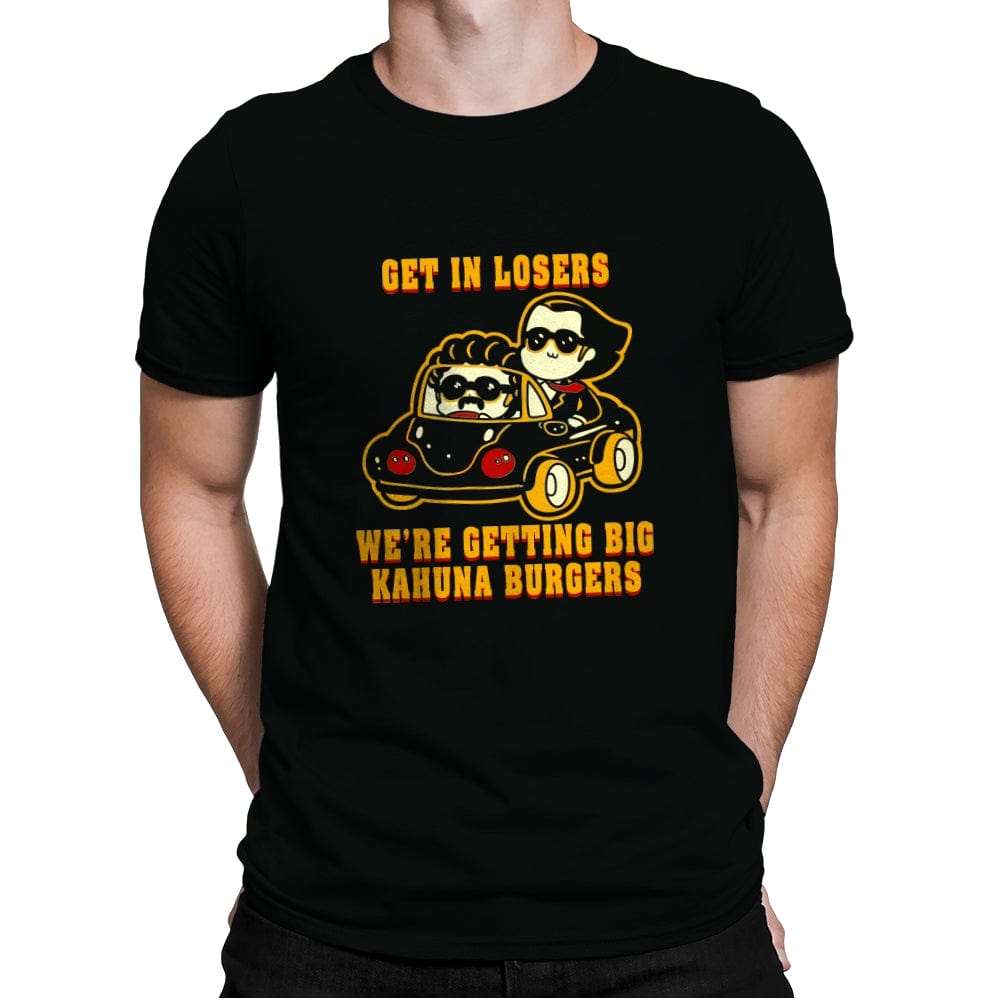 Burgers Fiction - Mens Premium T-Shirts RIPT Apparel Small / Black
