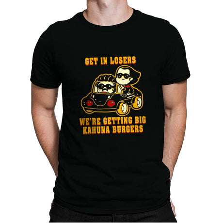 Burgers Fiction - Mens Premium T-Shirts RIPT Apparel Small / Black