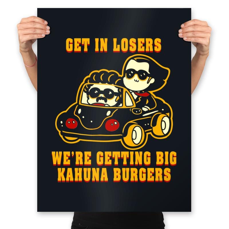 Burgers Fiction - Prints Posters RIPT Apparel 18x24 / Black