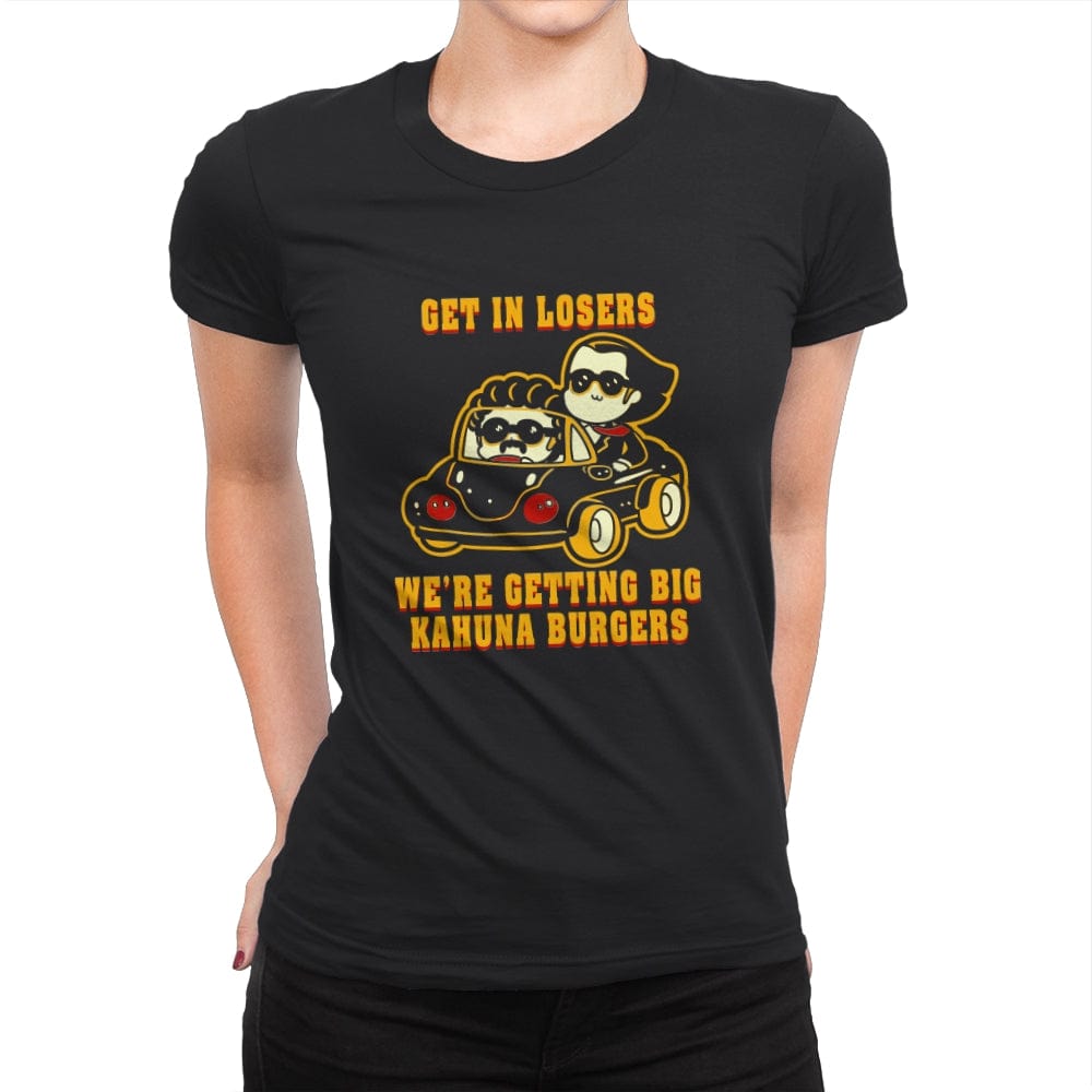 Burgers Fiction - Womens Premium T-Shirts RIPT Apparel Small / Black