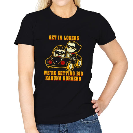 Burgers Fiction - Womens T-Shirts RIPT Apparel Small / Black