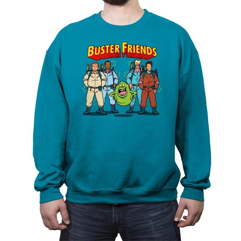 Buster Friends - Crew Neck Sweatshirt Crew Neck Sweatshirt RIPT Apparel Small / Antique Sapphire