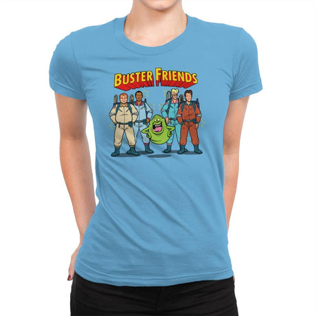 Buster Friends - Womens Premium T-Shirts RIPT Apparel Small / Turquoise