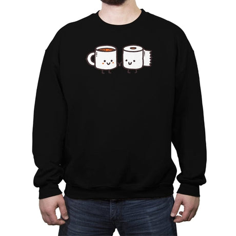 But First Coffee - Crew Neck Sweatshirt Crew Neck Sweatshirt RIPT Apparel Small / Black