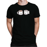 But First Coffee - Mens Premium T-Shirts RIPT Apparel Small / Black